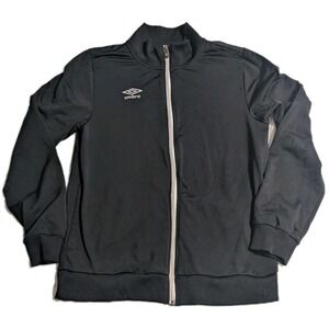 Umbro Premier Full‎ Zip Track Jacket Men's XL Black Soccer Warm Up Retro Logo
